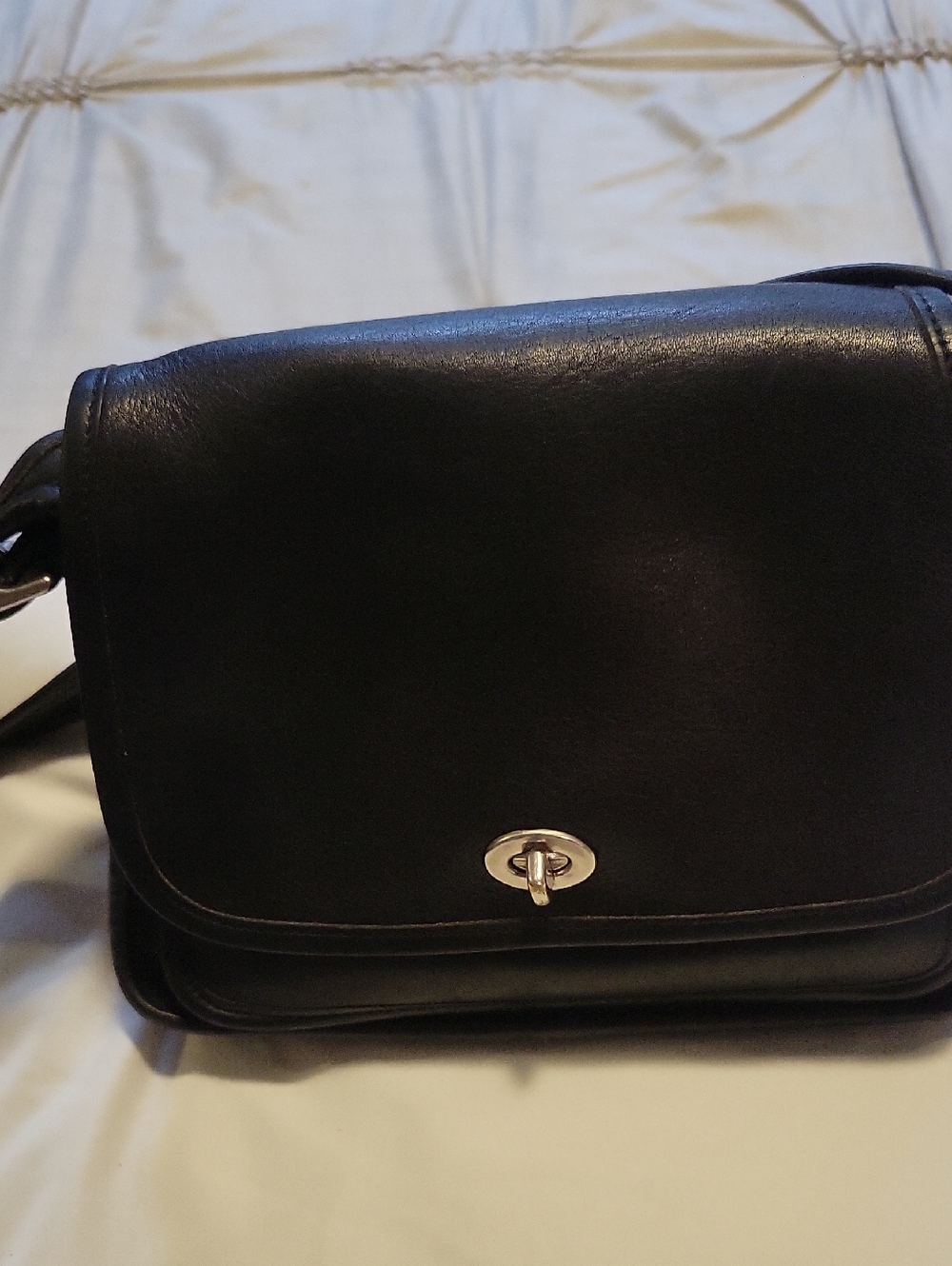 Coach Vintage Leather/Suede Black  Crossbody Bag  In Great Condition From Macys